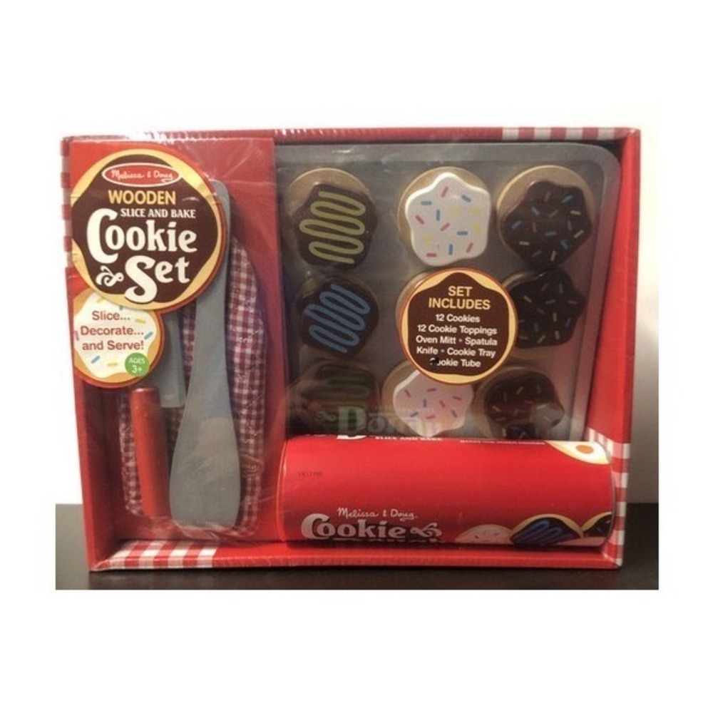 Melissa & Doug Wooden Slice and Bake Cookie Set 28pc‎ Pretend Play Food Toy 4074